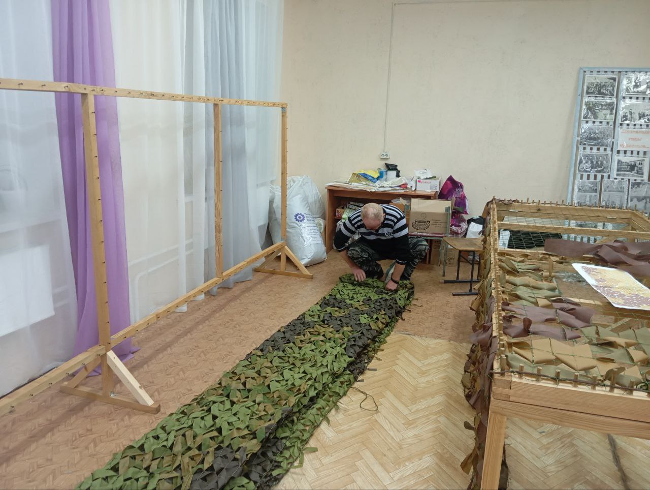 Плетение маскировочных сетей для СВО