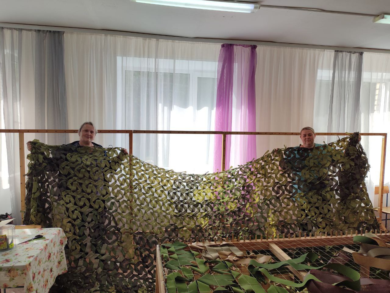 Плетение маскировочных сетей для СВО