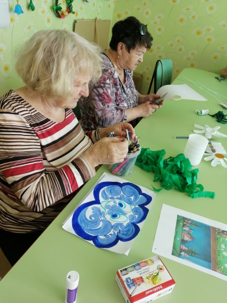 Занятие по трудотерапии в ОДП