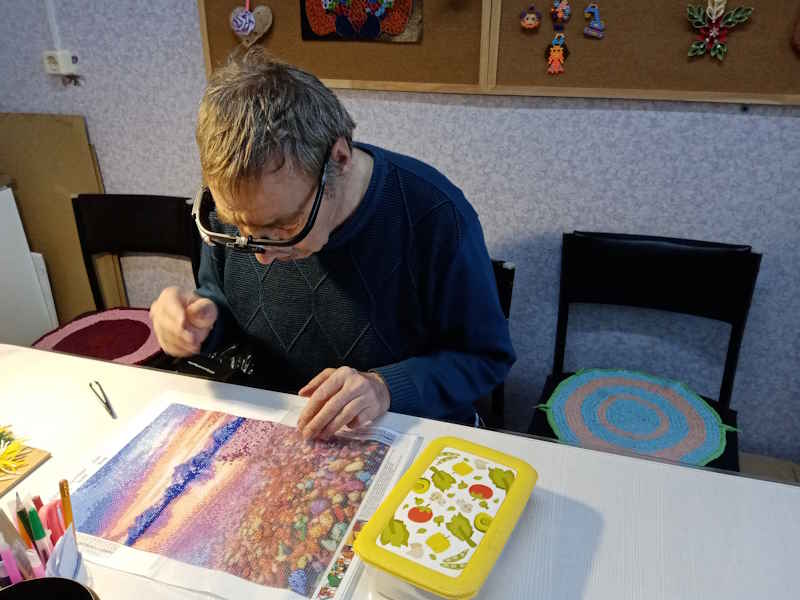 Алмазная вышивка «Закат на море» 